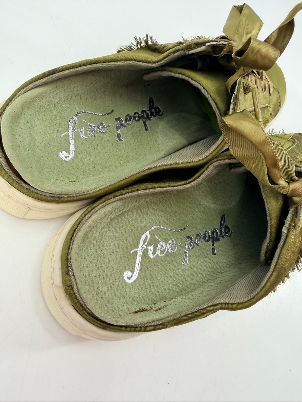 Free People Green Naples Slip On Sneaker 39 FLAWS - Picture 9 of 9